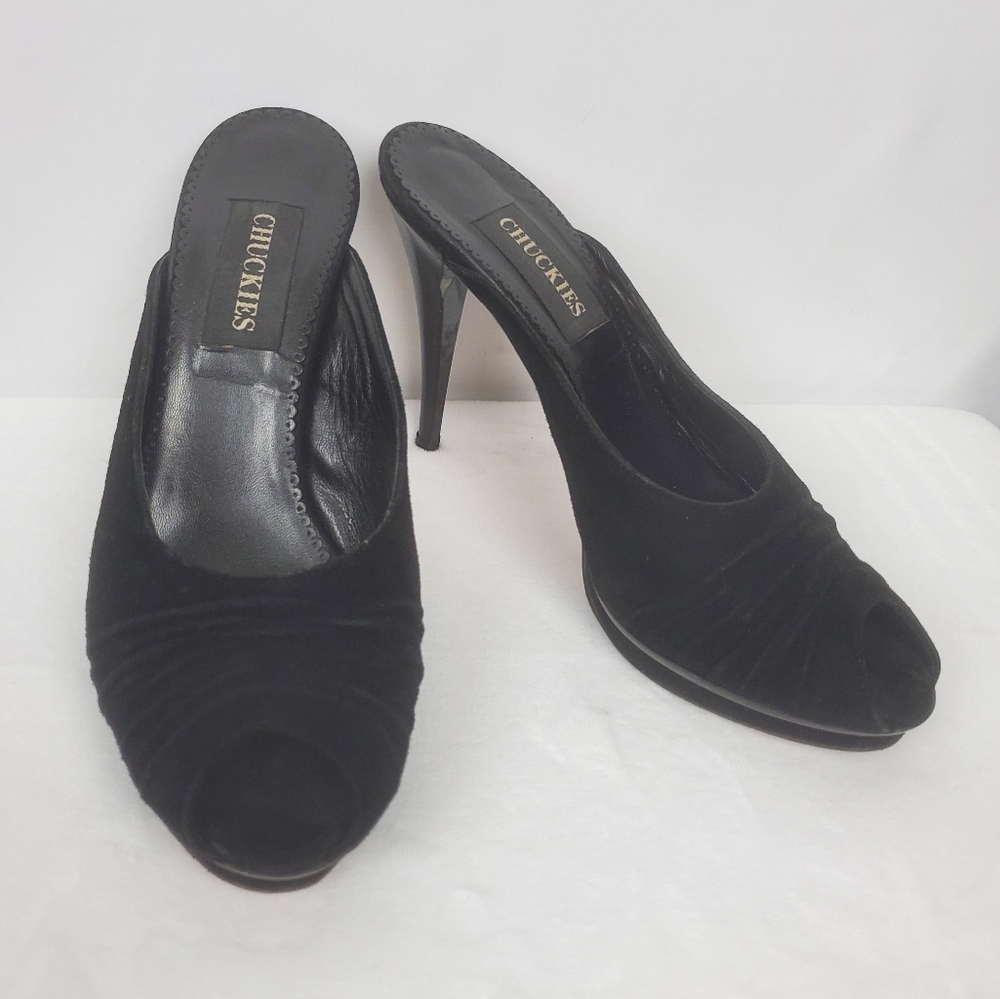 Vero Cuoio Black Suede High Heels 9